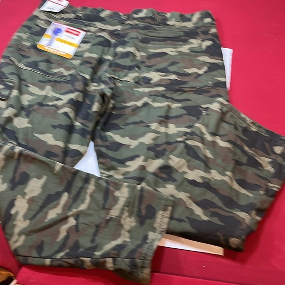 Wrangler green tan black camo PANTS FLEECE lined cargo 42/30 relaxed fit men NEW - Picture 16 of 16